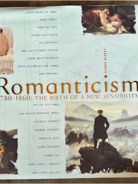 Romanticism Art Book Cover - Light Blue & Burnt Orange